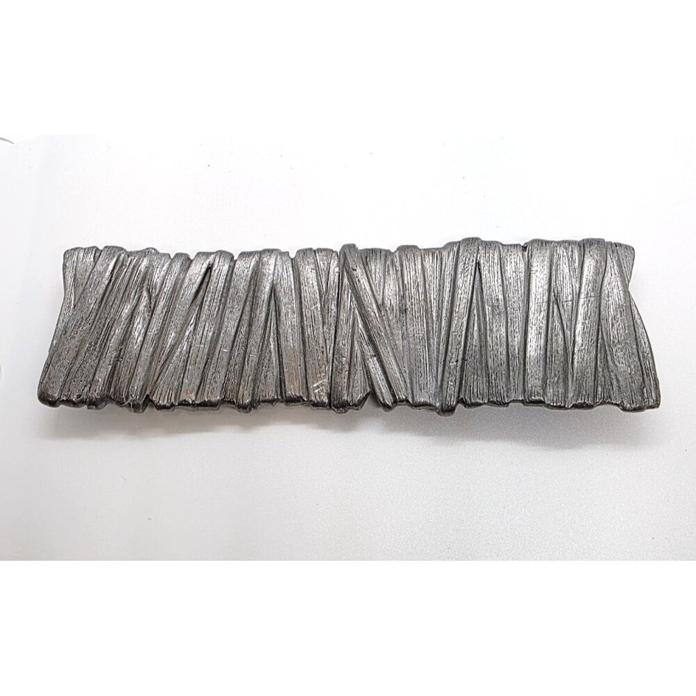 Vintage 90s PAPPAGALLO Pewter Tone Metal Two Piece Belt Buckle Abstract Y2K